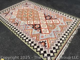 Turkish Kilim Rug.  5' x 8'