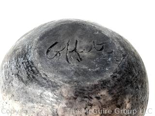 Round Studio Art Pottery Vase Signed (James) Coffelt 3.5"T