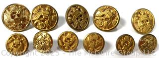 Brass Military Uniform Eagle Superior Buttons
