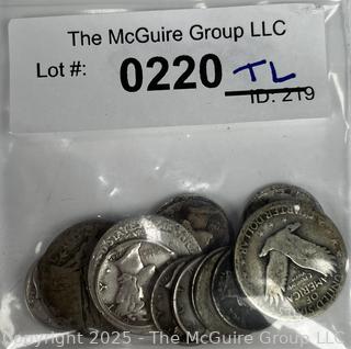 US Silver Coins with Various Dates and Denominations

