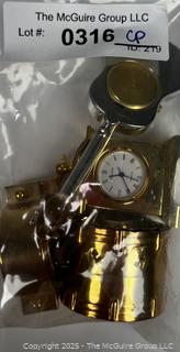 Four (4) Small Desk Clocks, Untested