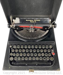 Black Remington Model 5 Portable Typewriter in Case