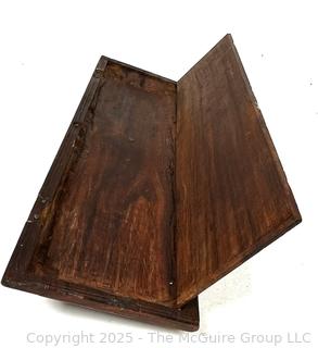 Brass Inlaid Wood Glove Box