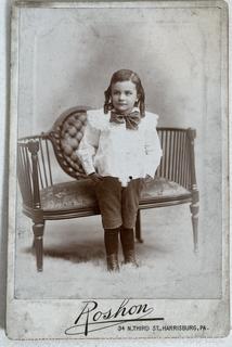 Ten (10) Cabinet Cards of Women and Children.