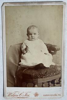 Ten (10) Cabinet Cards of Women and Children.