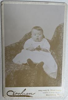 Ten (10) Cabinet Cards of Women and Children.