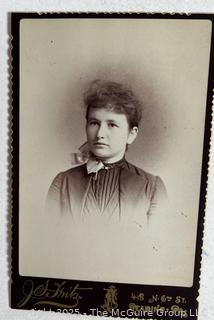 Ten (10) Cabinet Cards of Women and Children.
