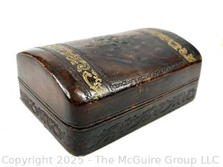 Gilt Tooled Italian Leather Box