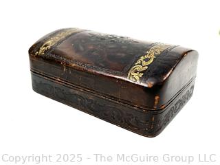 Gilt Tooled Italian Leather Box