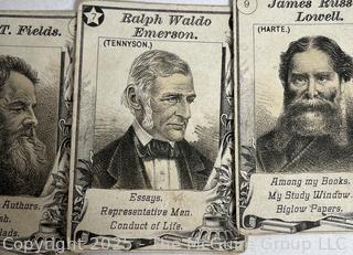 Collections of Victorian Era Cards Including Authors, Birds, Nursery Rhymes, etc