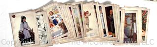 Collections of Victorian Era Cards Including Authors, Birds, Nursery Rhymes, etc