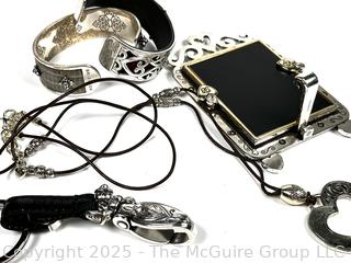 Group of Brighton Costume Jewelry and Photo Frame