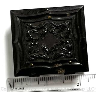 Victorian Daguerreotype In Molded Vulcanite With Velvet Frame of Young Women