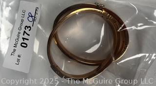 Two (2) Michael Kors Bronze Color Bangle Bracelets