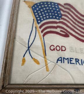 Metal Garden Sign, Framed Cross-Stitch and Photo 