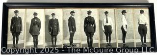 Framed Under Glass Photo Montage of the Uniforms of a "Standard Meter Reader" 