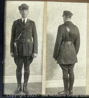 Framed Under Glass Photo Montage of the Uniforms of a "Standard Meter Reader" 