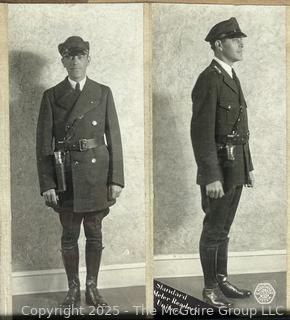 Framed Under Glass Photo Montage of the Uniforms of a "Standard Meter Reader" 