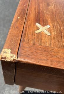 Mid Century Modern American Side Table with Drawer. Martinsville. Some damage 