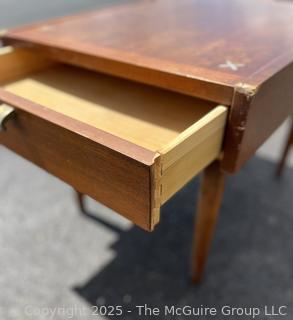 Mid Century Modern American Side Table with Drawer. Martinsville. Some damage 