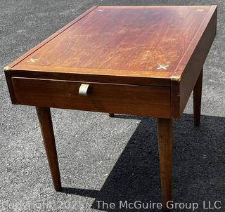 Mid Century Modern American Side Table with Drawer. Martinsville. Some damage 