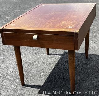 Mid Century Modern American Side Table with Drawer. Martinsville. Some damage 