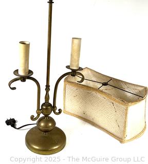 Brass Double Arm Table Lamp
