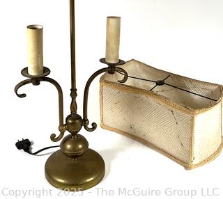 Brass Double Arm Table Lamp