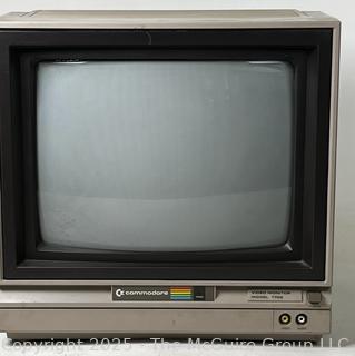 Commodore 1702 Color Video CRT Monitor Computer for Retro Gaming. Powers up but Not Tested with Video Input.