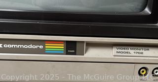 Commodore 1702 Color Video CRT Monitor Computer for Retro Gaming. Powers up but Not Tested with Video Input.