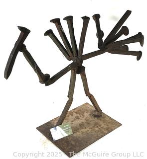 Yard Art Made from Railroad Spikes