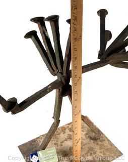 Yard Art Made from Railroad Spikes