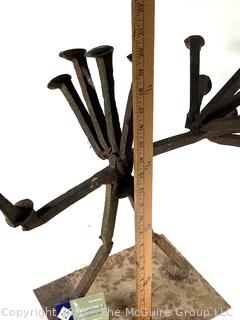 Yard Art Made from Railroad Spikes