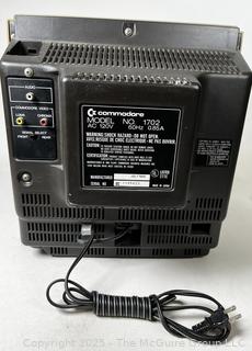Commodore 1702 Color Video CRT Monitor Computer for Retro Gaming. Powers up but Not Tested with Video Input.