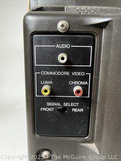 Commodore 1702 Color Video CRT Monitor Computer for Retro Gaming. Powers up but Not Tested with Video Input.