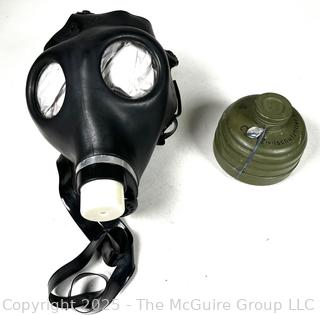 Cold War German Gas Mask With Zivilschutzfilter 68 Filter Respirator