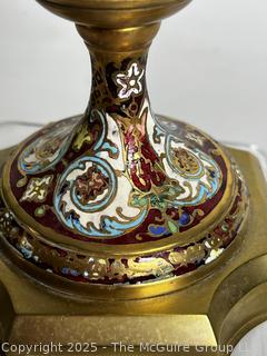 Hand Painted Porcelain Urn Shaped Lamp Base