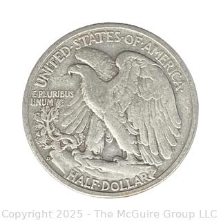 1942 (D) US Walking Liberty Half Dollar 50 Cent Coin