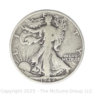 1942 (S) US Walking Liberty Half Dollar 50 Cent Coin