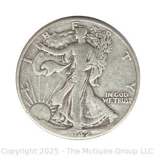 1942 (P) US Walking Liberty Half Dollar 50 Cent Coin
