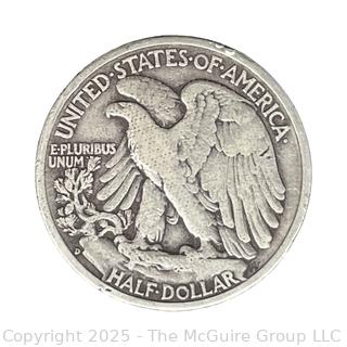 1942 (D) US Walking Liberty Half Dollar 50 Cent Coin