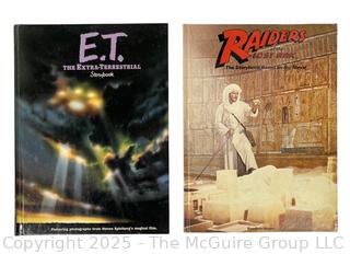 1981 Indiana Jones Raiders Of The Lost Ark Story Book & 1982 ET Extra Terrestrial Storybook