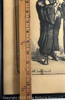 Two (2) Framed Under Glass Pencil Signed (Double Signed) Lithographs by Honore Daumier (1808-1879) from the Court Series (Les Gens de Justice)