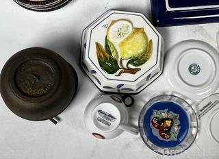 Collection of Decorative Pottery Serving Items