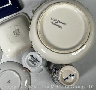 Collection of Decorative Pottery Serving Items
