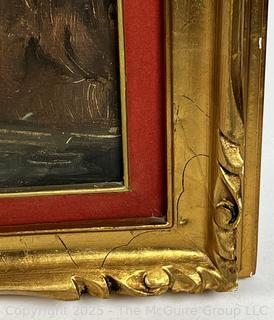 Giltwood Framed Oil on Canvas of Floral Still Life Signed by Artist Salvietti. 24" x 34"