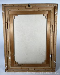 Giltwood Framed Oil on Canvas of Floral Still Life Signed by Artist Salvietti. 24" x 34"