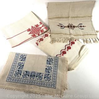 Group of Embroidered Linens