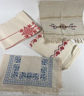 Group of Embroidered Linens