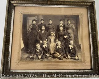 Framed Under Glass Victorian Family Portrait